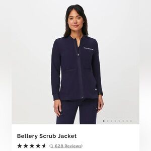 Figs Bellery Navy Blue Scrub Jacket